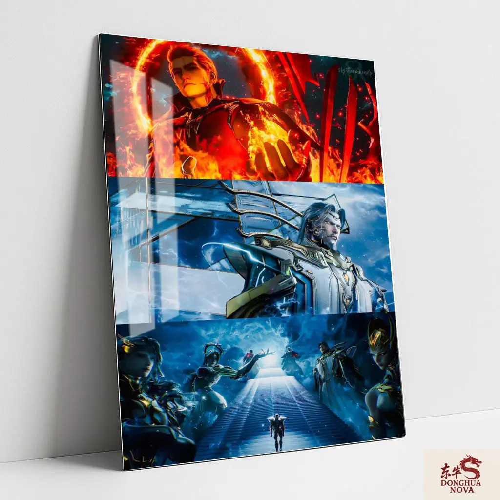  FIRE ERISON & NINE SWORD VENERABLE Metal poster | SWALLOWED STAR DONGHUA ART 004
