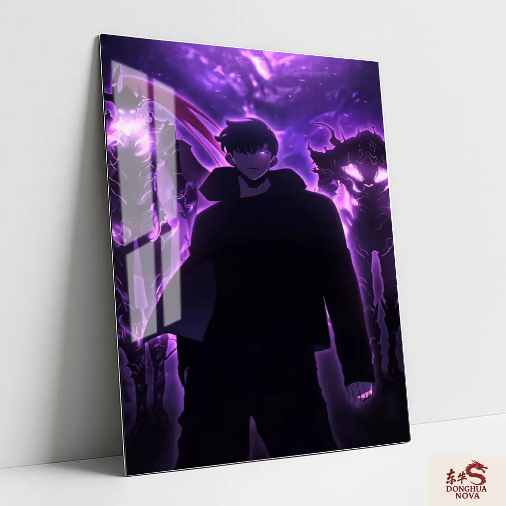 SUNG JIN HO  Metal Poster | SOLO LEVELING AMINE ART 002