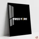 FREE FIRE WROTE WITH BLACK SCREEN | FREE FIRE Metal Poster 002