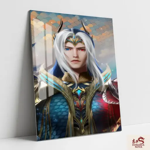 TANG SAN SEA & ASURA GOD Metal Poster | SOUL LAND DONGHUA ART 008