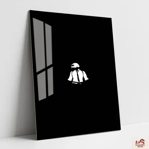 BGMI LOGO WITH BLACK BACKGROUND | BGMI Metal Poster 001