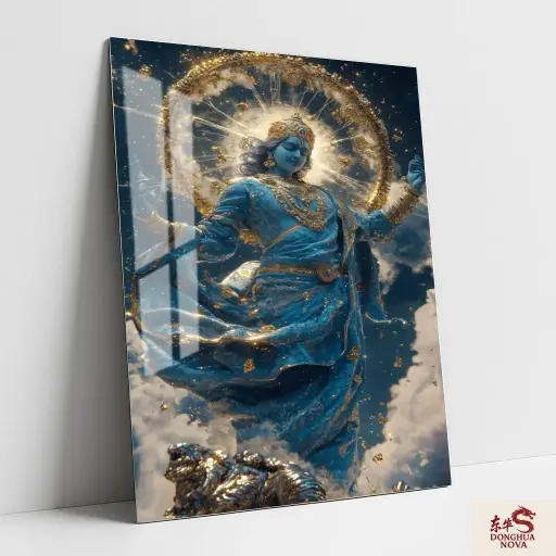 LORD SHREE KRISHNA | DIVINE METAL POSTER ART 001